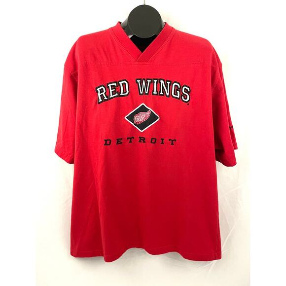 VTG Detroit Red Wings Embroidered NHL Shirt LARGE 1990's Lee Sport - Picture 1 of 16